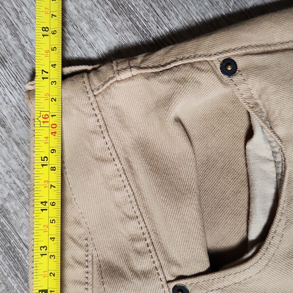 Levi's Men's 501 Beige Straight Jeans - Picture 3 of 5